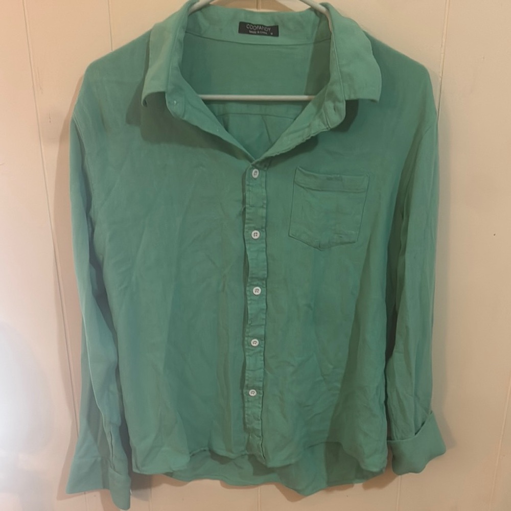 Green Casual Men's Shirt